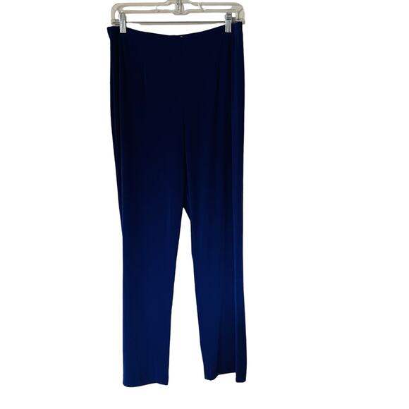 Chicos Easywear Pull On High Rise Straight Leg Pants Size L Large Petite Blue - Picture 2 of 8